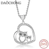 Factory Supply Fashion Stylish Classical Owl 925 Sterling Silver Necklace