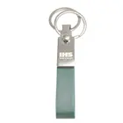Custom logo metal zinc alloy leather key chain custom+pu leather mix metal key chain parts