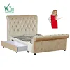 Free Sample Big Lots Cherry Full Sleigh Bed On Sale