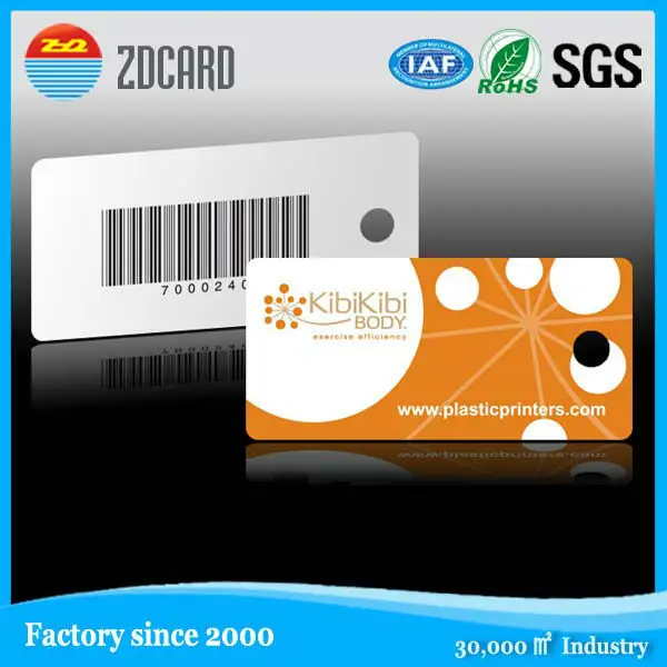 color printing loyalty plastic barcode key tag plastic cards