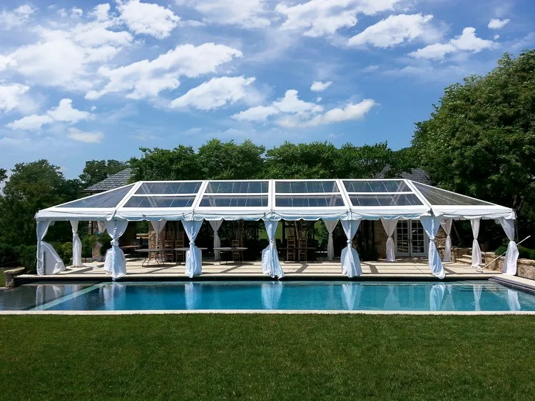 40x50 Big Aluminum Curve Tent For Sports Or Swimming Pool Cover Tent In