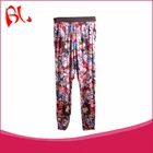 2017 hot sale fashion Floral High Rise long pants for women