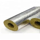 Construction Material aluminum foil rockwool pipe insulation blanket rock wool roll