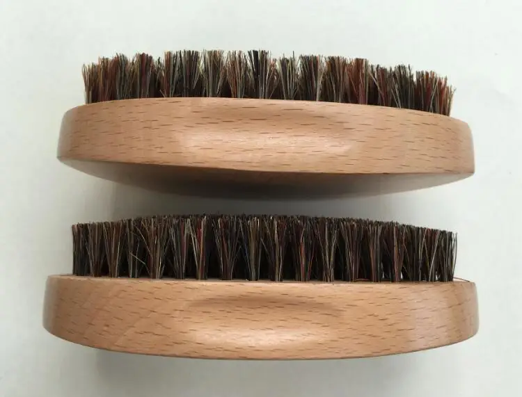 Boar Bristle brush, oval beech brush, male special beard brush, can engrave logo