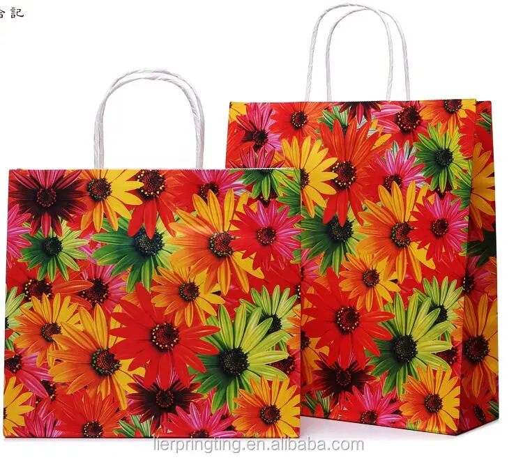 china sunflower gift paper bag