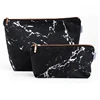 2016 new fashion marble cosmetic bags wash bag marble printed pattern stone leather pouch make-up toiletry bag large dopp kit