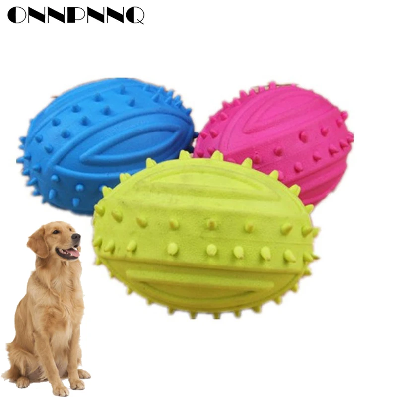 OnnPnnQ Pet Small Dog Treats Rugby Puppy Interactive Toy Ball Toy for Large Dog Chew Hedgehog Toy Tooth Cleaning Bite Ball1