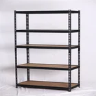 New design popular quality warehouse black storage rack adjustable shelving gourd hole shelves Rivet lock