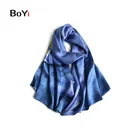 Digital Printing Navy Blue Silk Twill Scarf For Painting