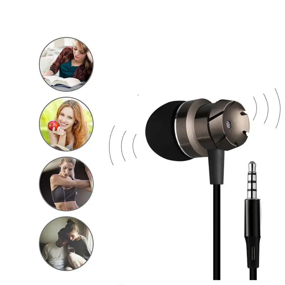 High quality Wired communication earphones 3.5mm sports with mic handsfree - ANKUX.COM