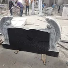 Indian Black Granite Memorial American Angel Tombstone