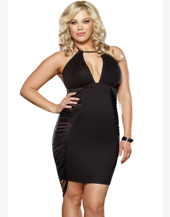 low cut dress plus size