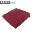 Custom gravity red cotton fleece sensory anxiety blankets cheap adults/kids duvet cover weighted blanket with glass bead