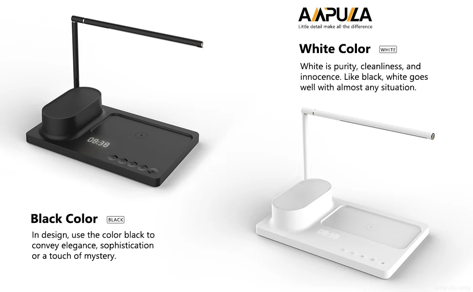 Masdio Beacon Wireless Charging Table Lamp with Wireless Speaker for Deep Bass Music - ANKUX.COM