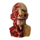 Halloween Horror Latex Mask zombie Rotten face Full Headgear Zombie Latex Headgear