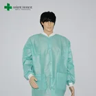 Cheap Non woven disposable PP PE fabric lab coat