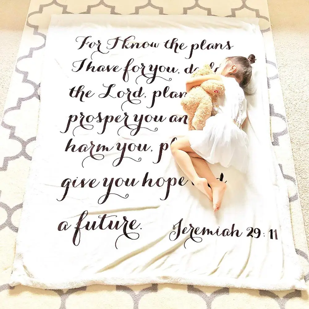 scripture muslin blanket