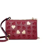 Designen Heart Shape Custom Embroidery Bag Fashion Genuine Leather Crossbody Bag Handbag Manufacturer