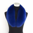 Myfur Navy Color Wholesale Real Fox Fur Winter Parka Coat Accessory Fur Collar