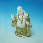 plated gold porcelain ceramic laughing buddha