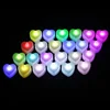 Heart-shaped Flickering Flameless Battery Operated Multicolor Mini Tea LED Candle