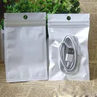 Plastic electronic products earphone packaging 3 side sealed ziplock bags / custom Mylar foil pouch for phone case