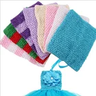 9 inch Chest children 20*23CM Elastic Wrapped Chest Knit Girl Crochet Headband Tutu Tube Tops for DIY skirt dresses