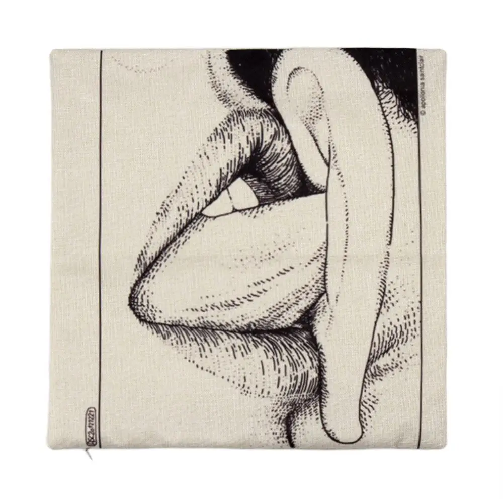 2016 NEW Fashion Design Square Adult Interest Linen Furnishing Cushions Cover Home Office Seat Pillow Cover