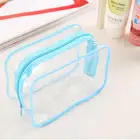 Wholesale large capacity clear soft pvc cosmetic pouch