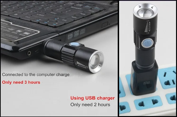 NEW High power mini rechargeable USB flashlight micro led torch mini flat led flashlight 4.jpg