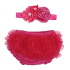 Wholesale baby girl chiffon flower headband set Girls Cute and Elastic dress Dropshipping