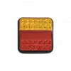 24LEDs 100*100mm LED Red Amber Square LED Compact Combination Lamps Tail Lights For Truck Trailers 12V 10-30V
