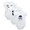 2019 Factory Cheap High Quality Baby Clothes White Summer 100%Cotton Short Sleeves with Printing Newborn Infant Baby Bodysuits