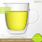 Customizable Coffee Glass Mug with Handles BPA free freezer safe