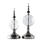Tower Decoration Ancient Silver Pagoda Centerpiece with Solid Crystal for Home Office Hotel Decoration Crystal Ball