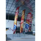 Use Heat transfer machine Fabric rainbow advertising quill wind flag banner