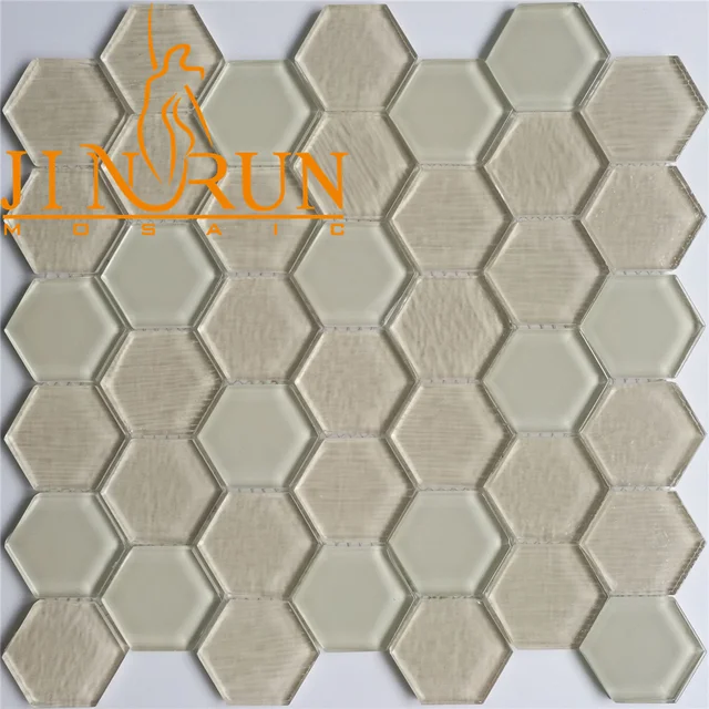 Classic Marble Mosaic Flat Hexagon Chevron Lantern Shape