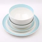 Hotel Restaurant Ceramic Stoneware Fine Porcelain Deep Plates Bowls Dinnerware Tableware Sets