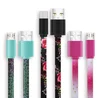 Colorful Print Flower Popular Fast Charging Cable Customized Charging Contact For All KInds Of Mobile Phone