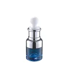 Luxury 20ml Blue Glass Dropper Bottle With Big Bulb Rubber Head For Essential Oil, Argan Oil, Oral Liquid Usage