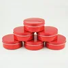 30ml 60ml 100ml Red Empty Round Aluminum Tins Cosmetic Makeup Sample Packing Food Nail Art Pill Ointment Jewelry Storage