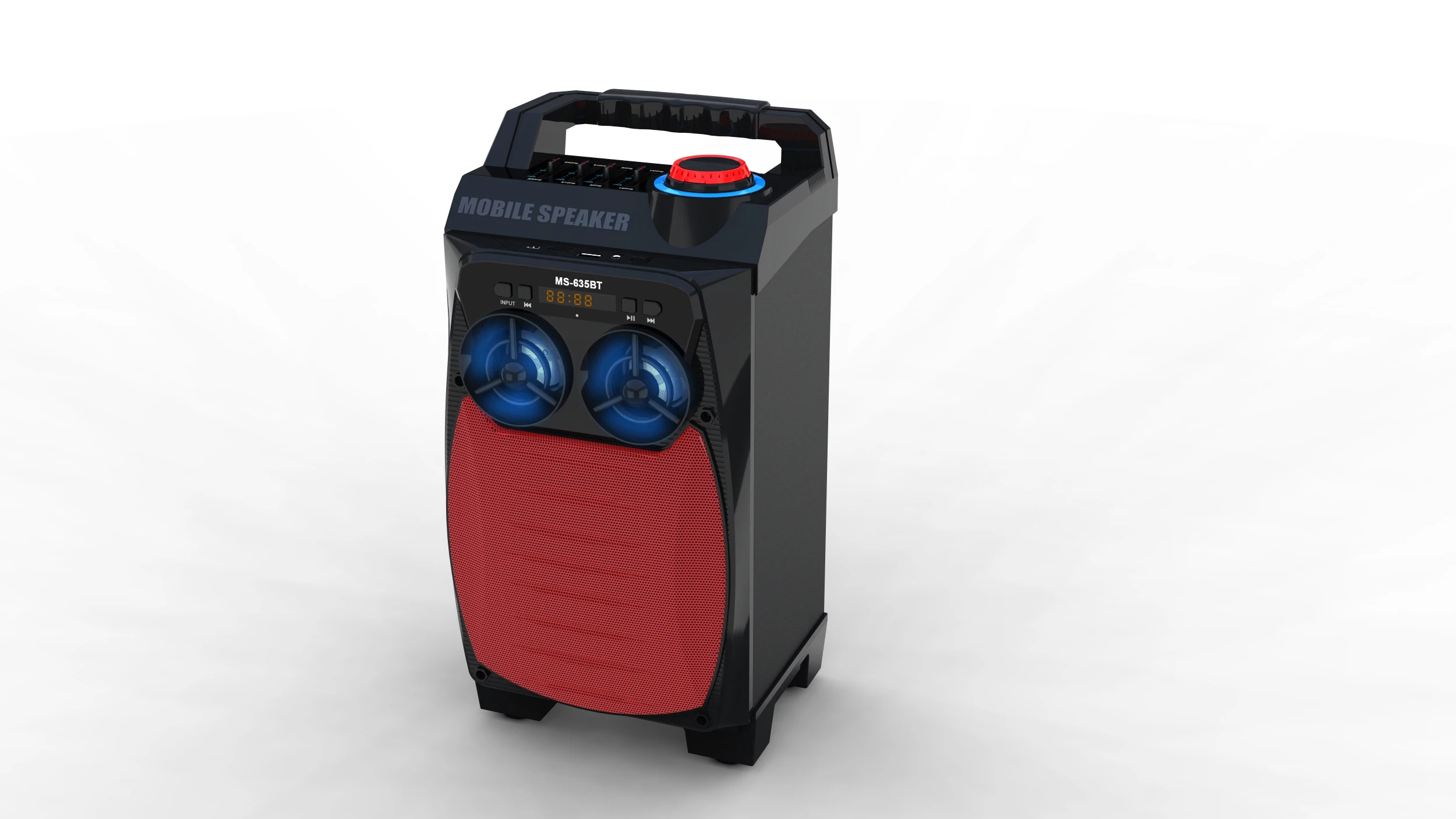 2018 new ms-645bt portable speaker with mp3/ mobile / usb / tf / fm radio / aux input /EQ / remote /bt speaker - ANKUX.COM