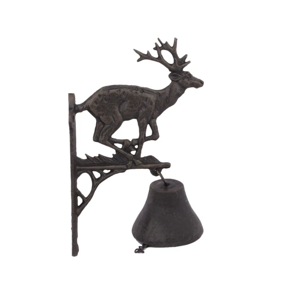 metal art and crafts antique deer shaped door bells wall hanging