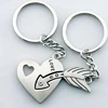 Metal crafts custom innovative couple keychain heart key
