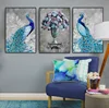 Modern Wall Picture Art Poster Print Peacock Painting on canvas