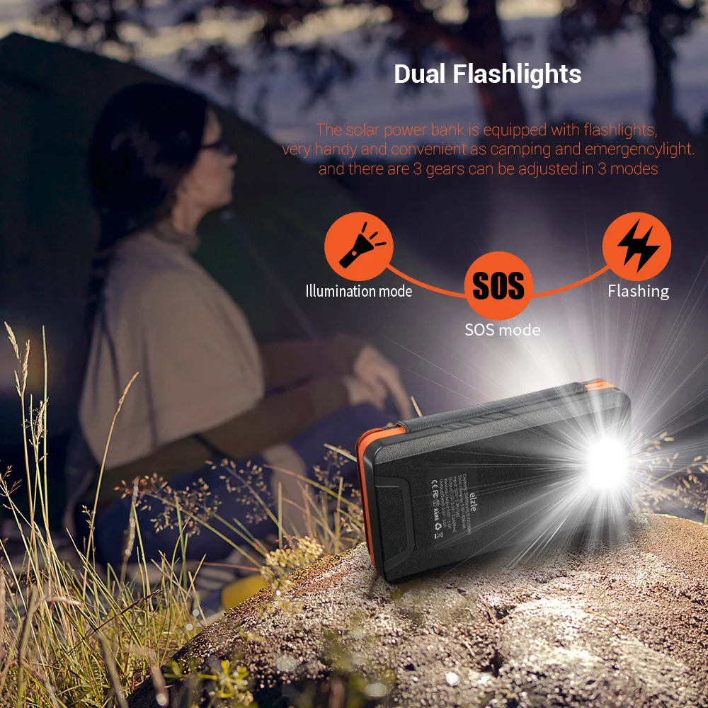 Amazon New Portable Solar Panel Wireless Fast Charging Power Battery Bank For Phone - ANKUX.COM