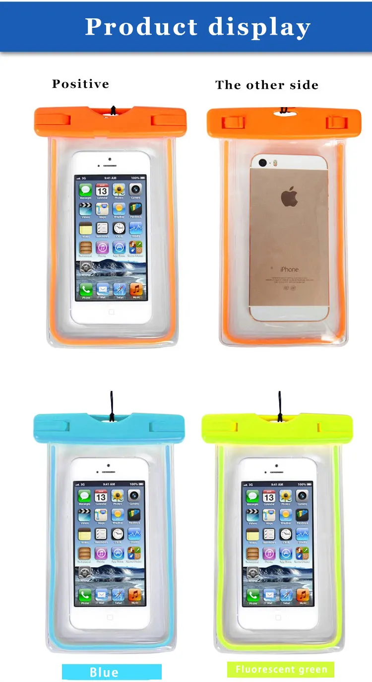 pvc mobile cell phone waterproof plastic polyester sports bag for phone (5)