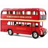 1905 Year Red Double Decker London Bus Model Vintage 1:24-Scale Bus Collection Metal Crafts Kids Gifts