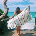 Towel Hammam Towels Wholesale 100% Cotton Quick Dry Turkish Peshtemal Hammam Beach Towel With Tassels
