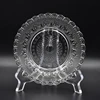 fused decoration crystal compote glass dry fruit serving tray/dish
